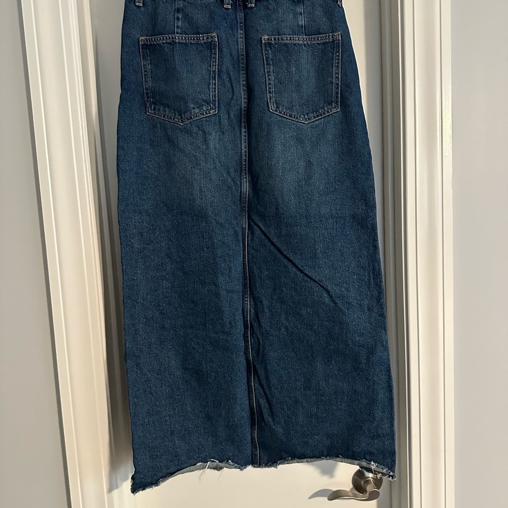 Zara Blue Denim Maxi Skirt